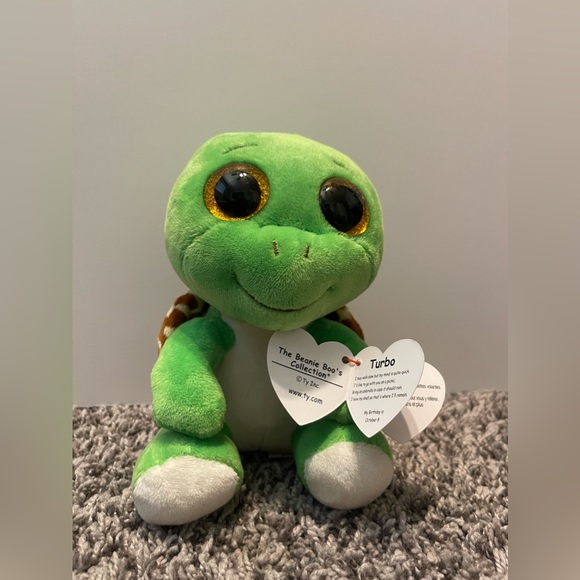 TY Beanie Boo "Turbo" the Turtle Plush (6 inch) - Picture 1 of 5